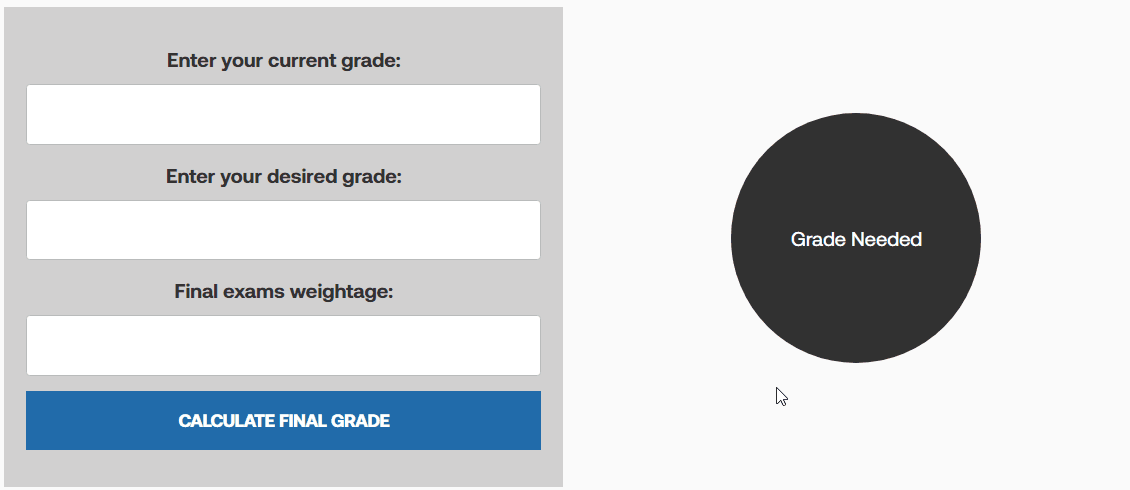 Final Grade Calculator
