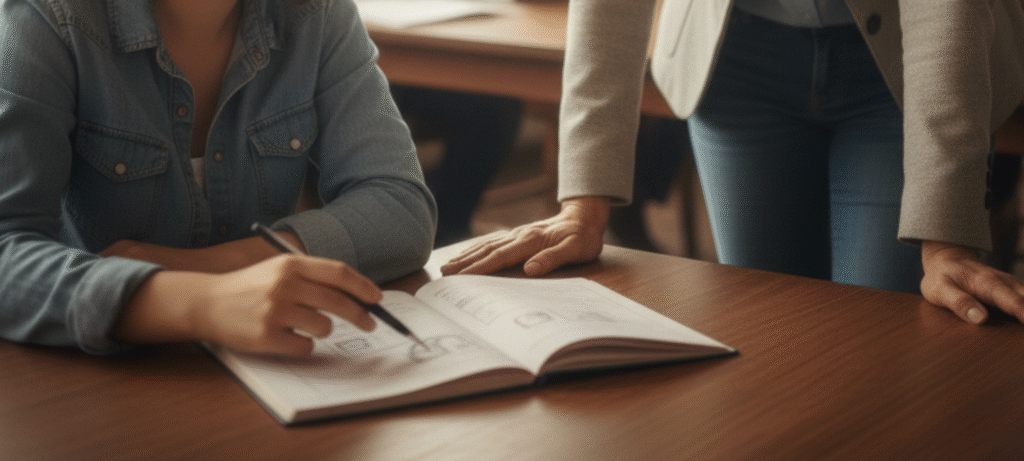Supportive classroom environment that reduces learning anxiety
