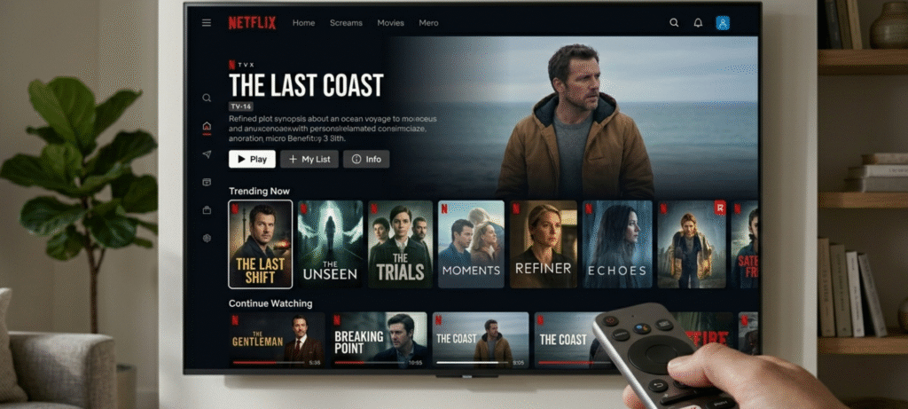 ott platform user interface on smart tv