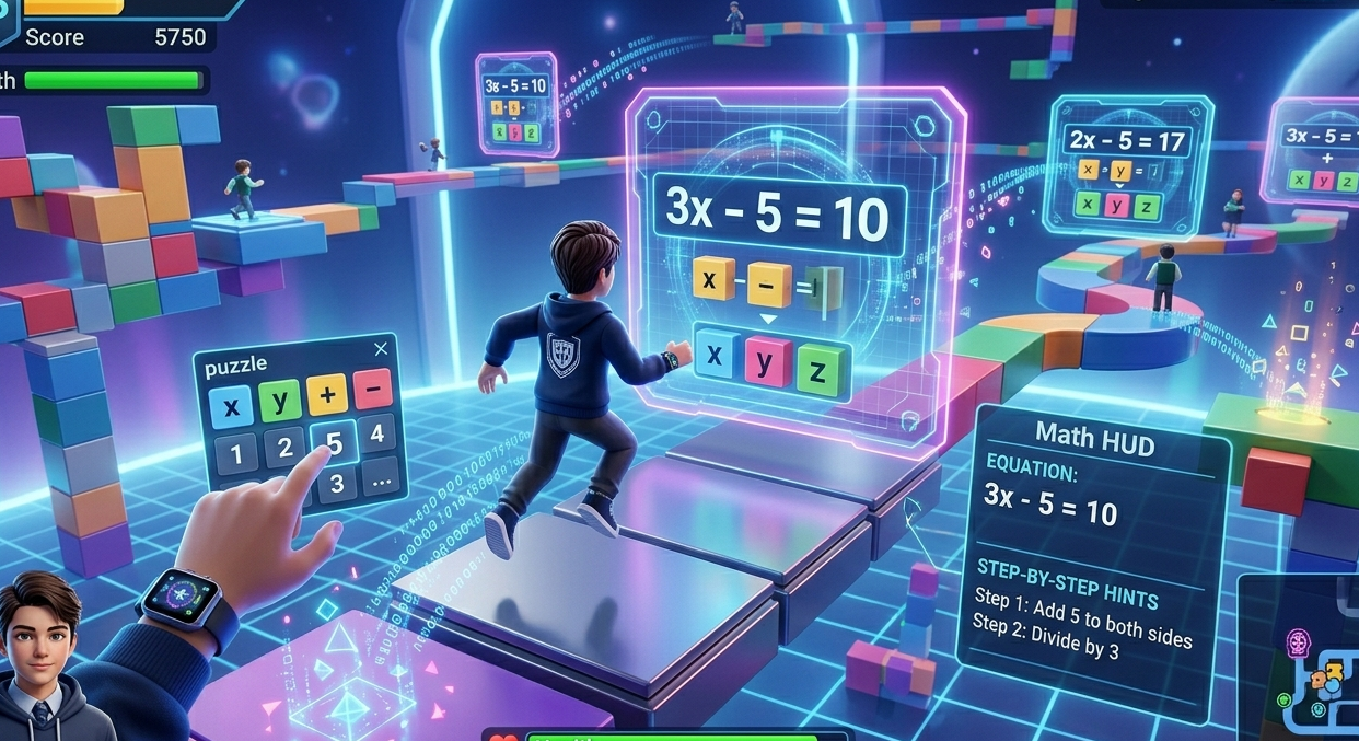 Roblox-Based Algebra Learning Games and Simulators