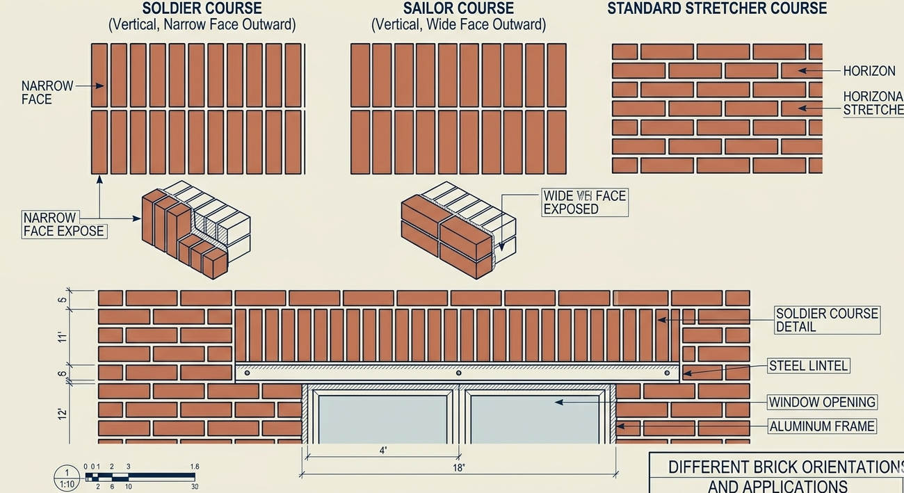 Soldier Course Brick Orientation Diagram