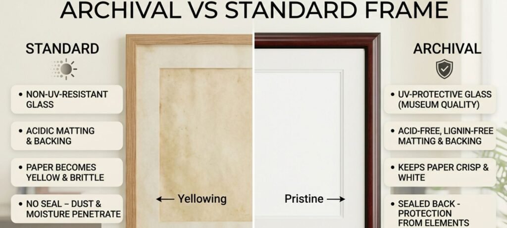 archival vs standard diploma frame comparison