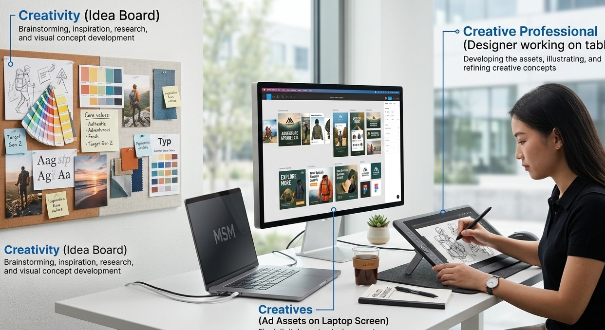 difference between creatives and creativity in marketing