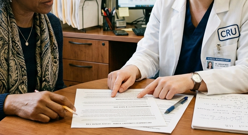 informed consent discussion between researcher and participant
