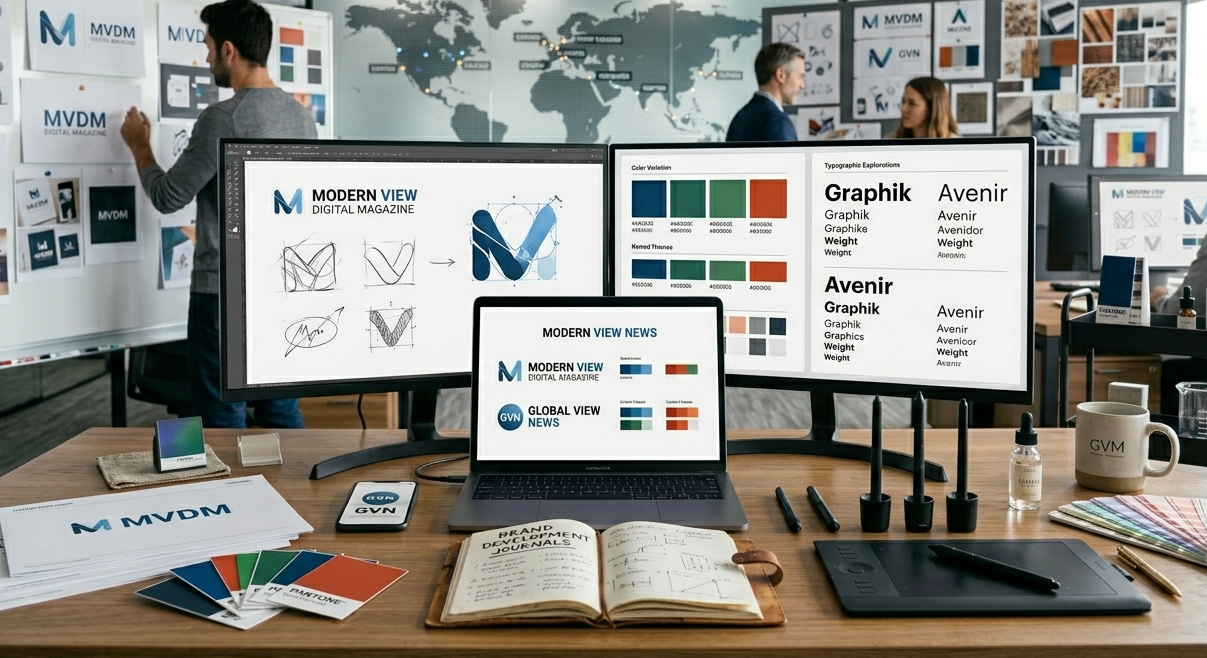 news platform branding identity concept