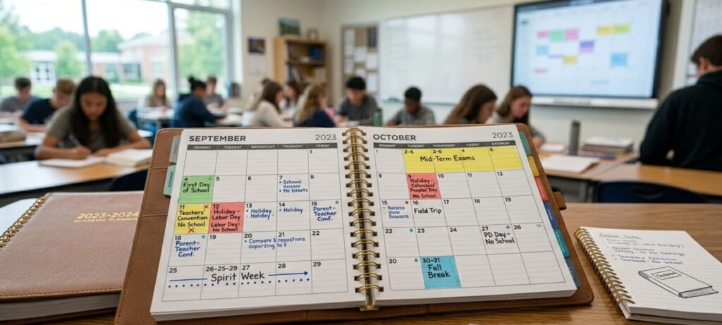 school calendar 180 days schedule breakdown