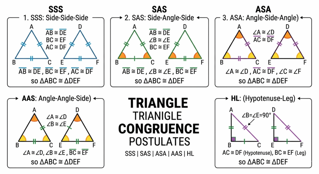 triangle congruence postulates explained