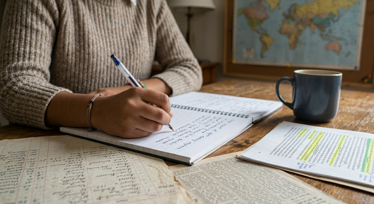 Student Writing History Essay