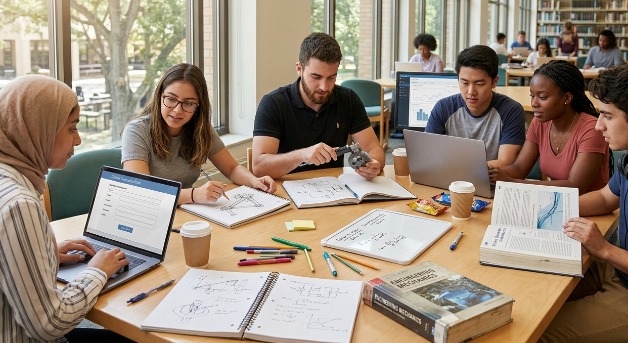 engineering students applying for scholarships