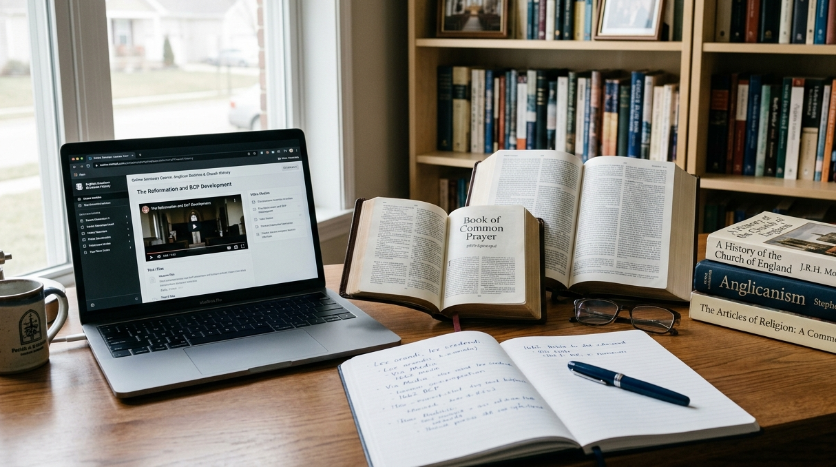 Anglican theology and church history materials used in online certificate courses