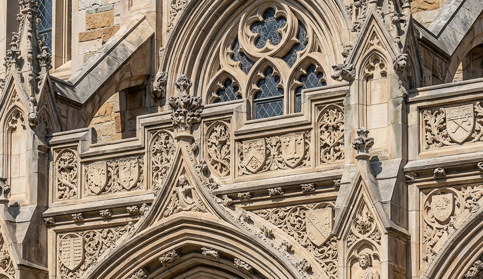 Historic Gothic architecture of Yale Hall of Graduate Studies