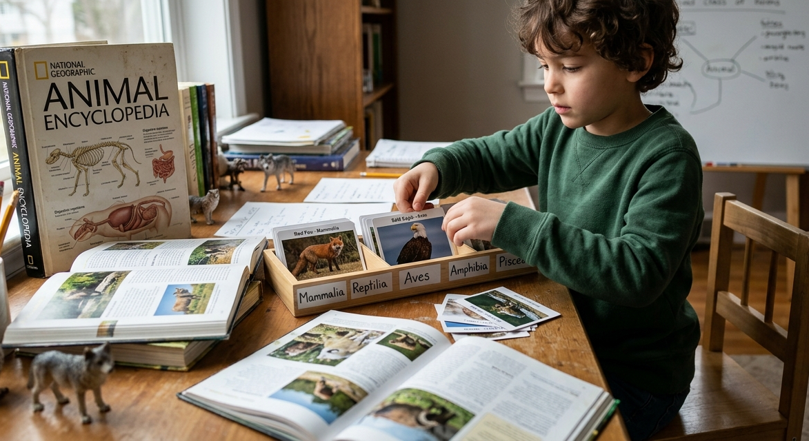 Learning animal classification through hands-on zoology lessons