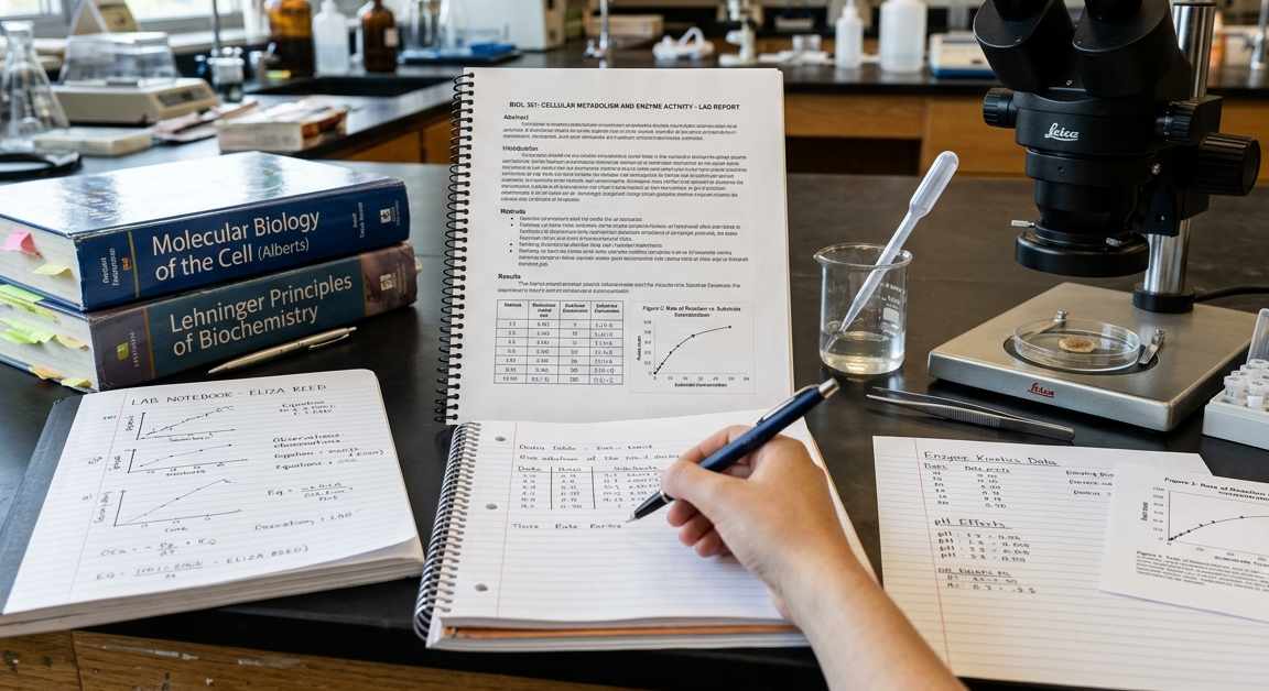 Organized biology lab report structure