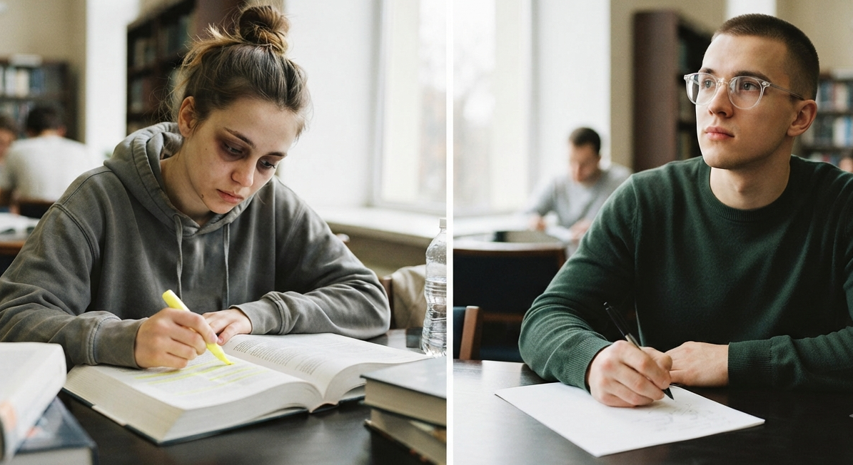 Passive studying compared with active recall
