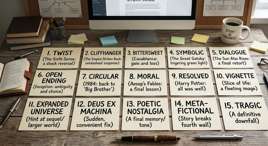 Different techniques for ending a short story