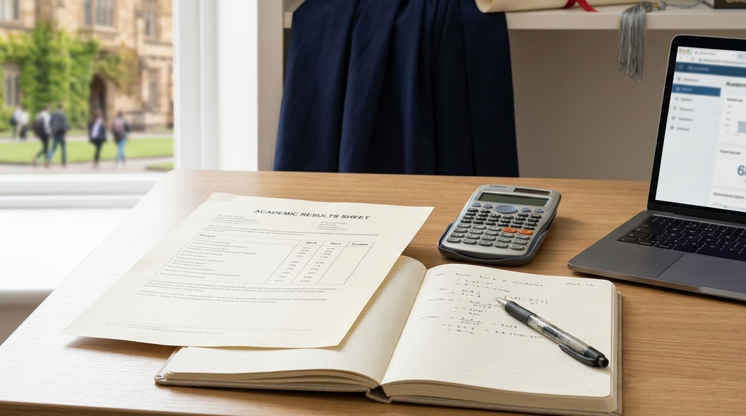 University degree results and classification calculation