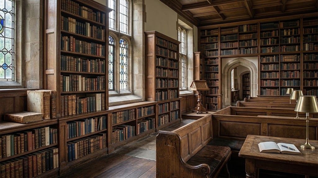 Historic Christian school library representing classical Christian education