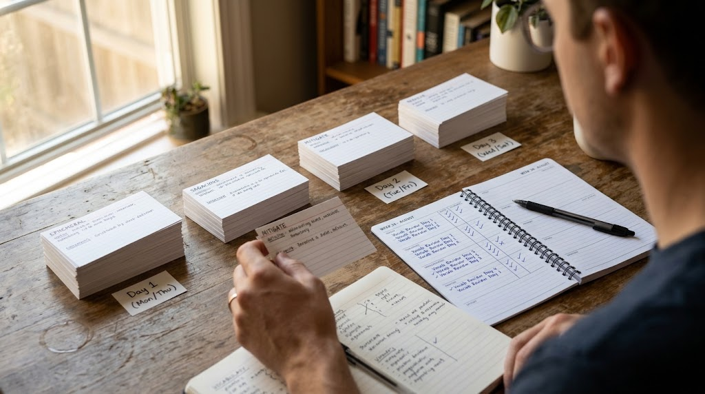 active recall flashcards and spaced repetition vocabulary review