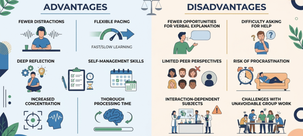 advantages and disadvantages of solitary learning