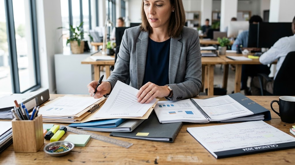 Professional planning and preparing project materials